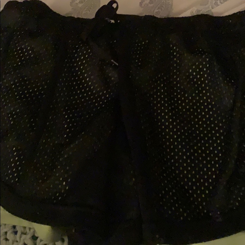 Bright green and black shorts